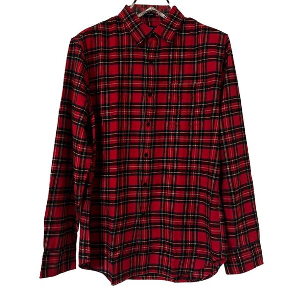 J. Crew Other - NWT J. Crew Men's Classic Red Plaid Long Sleeve Flannel Button-Up Shirt - Large
